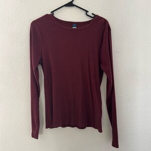Old Navy Women's Long Sleeve Top - Deep Red
